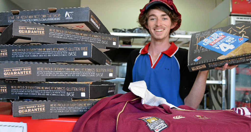 Domino’s manager Max Duffy is bracing for a busy night for State of Origin tonight. Domino’s manager Max Duffy is bracing for a busy night for State of Origin tonight.